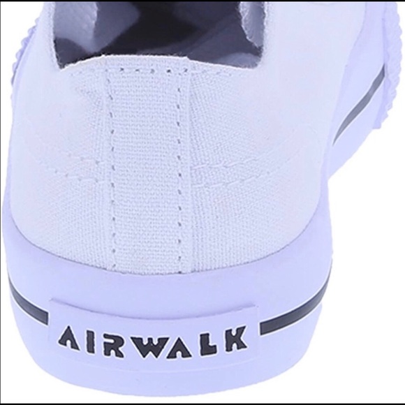 🔵👑”KIDS” AIRWALK WHITE CANVAS LOWTOP SNEAKERS - Picture 7 of 11